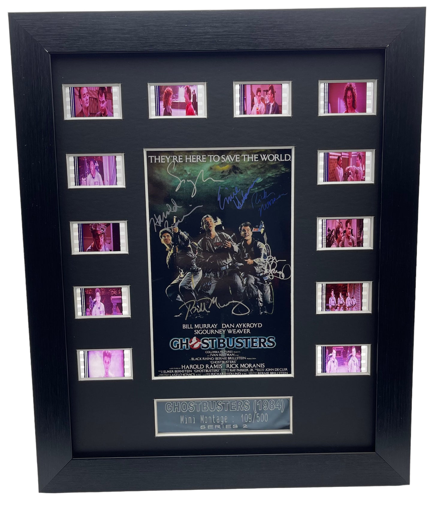 Horrorcells: Cast signed Ghostbusters (1984)  Film Cell