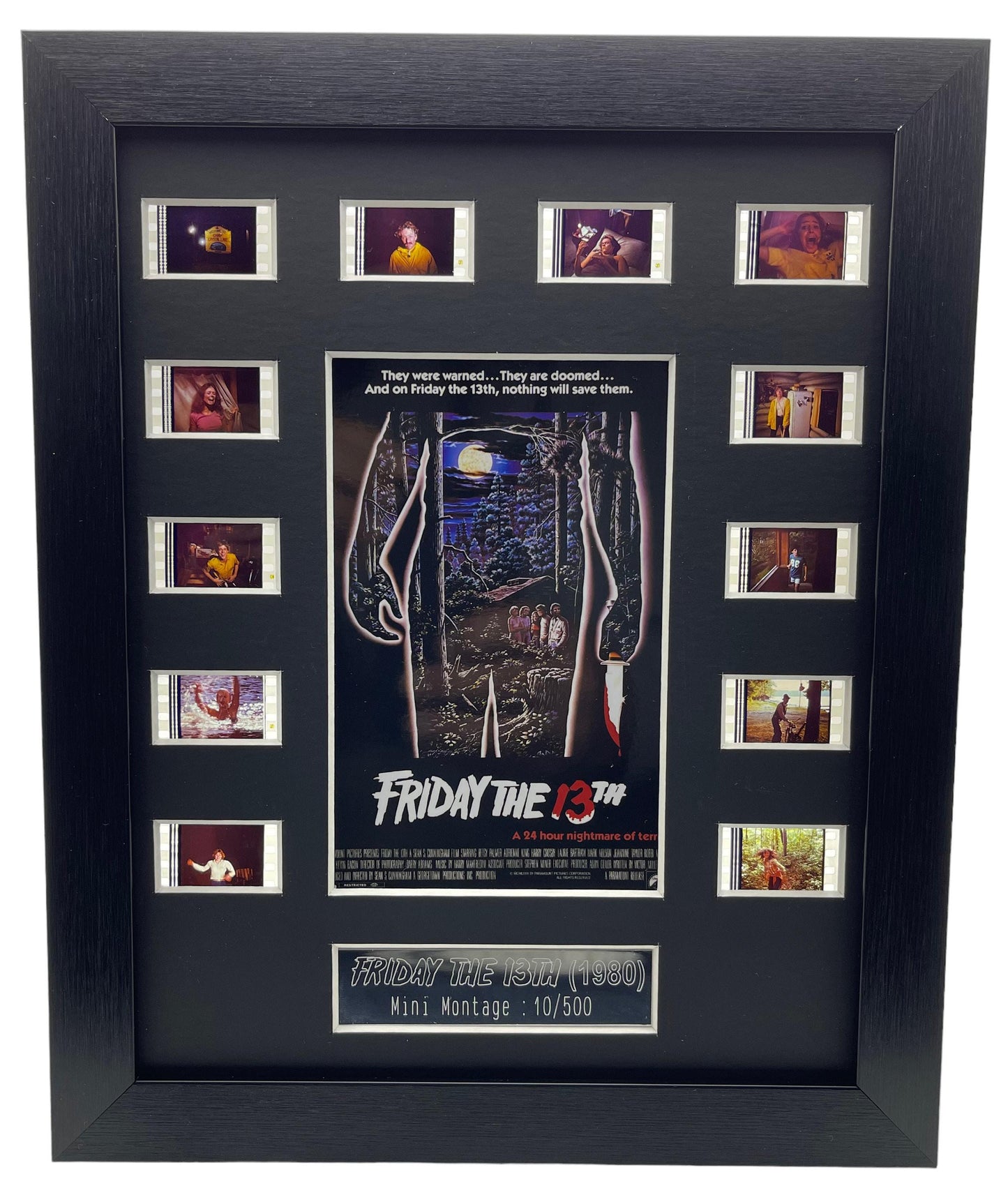 Horrorcells : Friday the 13th (1980) filmcell , comes with a lightbox fitted