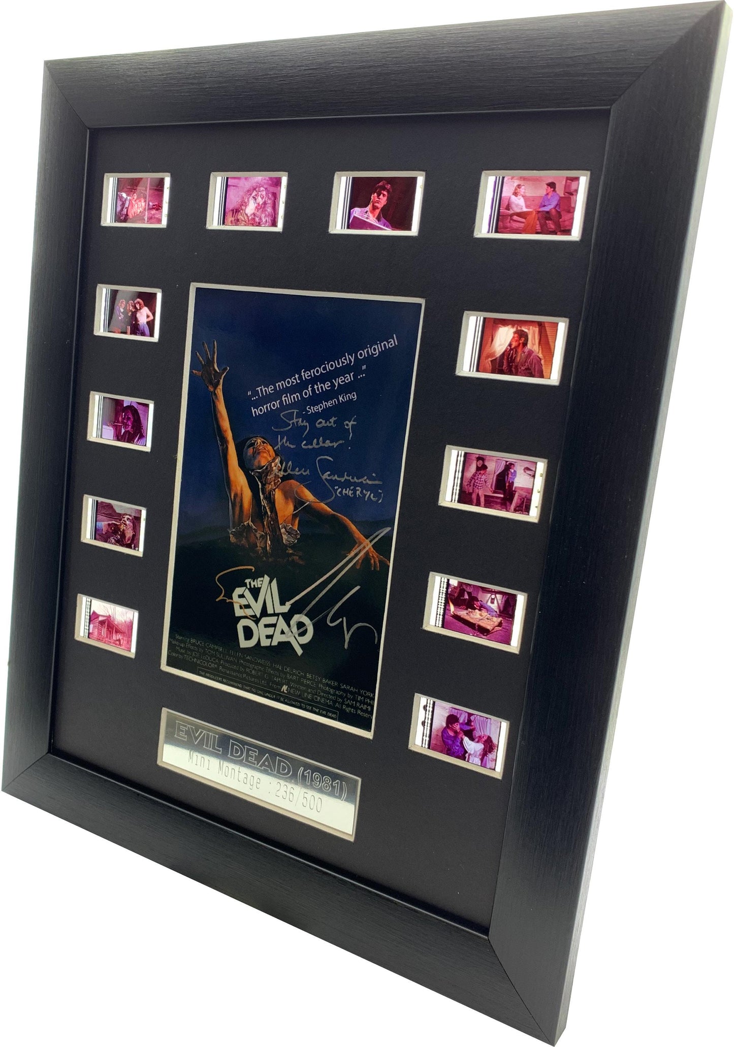 Horrorcells : Cast Signed Evil Dead 1 (1981) filmcell , Horror Cult Classic , signed by Sam Raimi , Bruce Campbell , Ellen Sandweiss