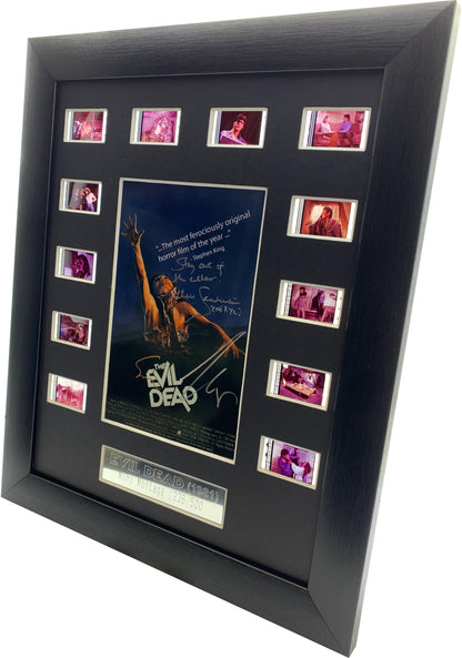 Horrorcells : Cast Signed Evil Dead 1 (1981) filmcell , Horror Cult Classic , signed by Sam Raimi , Bruce Campbell , Ellen Sandweiss